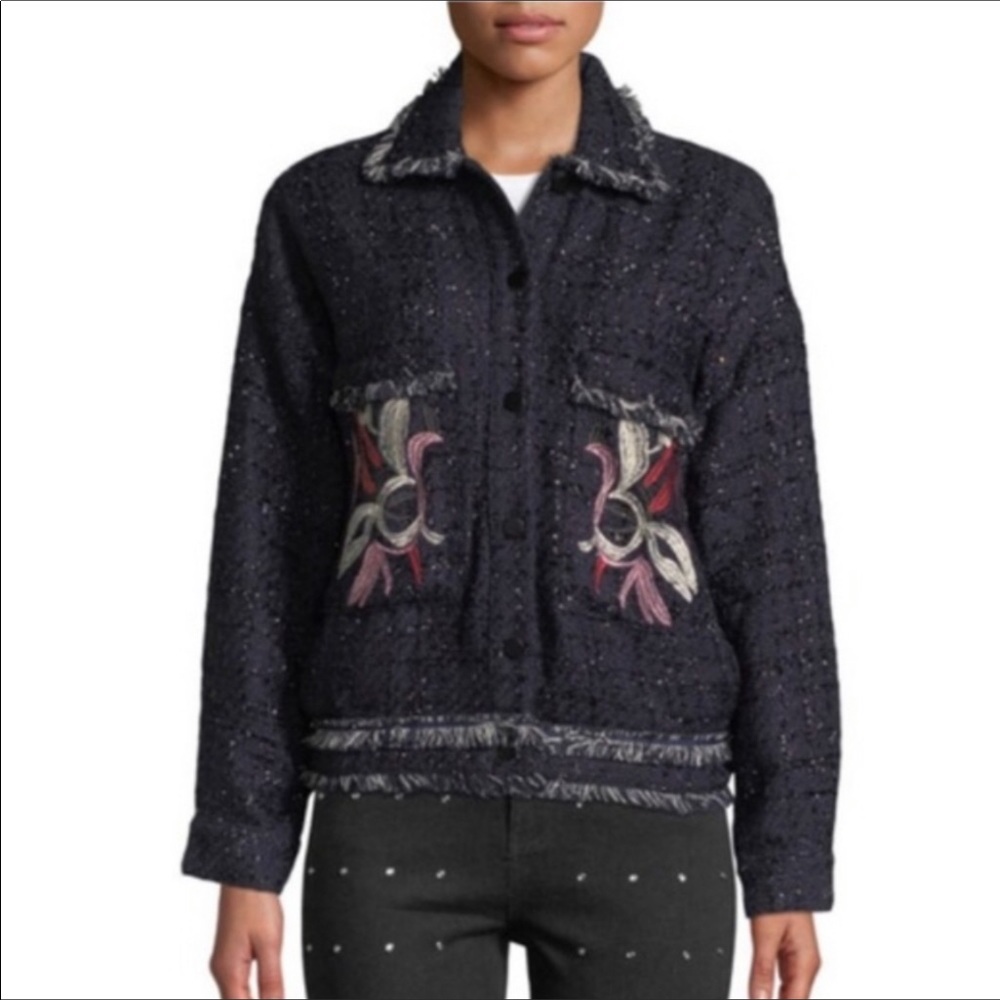 Foxiedox Navy Blue Embroidered Jacket